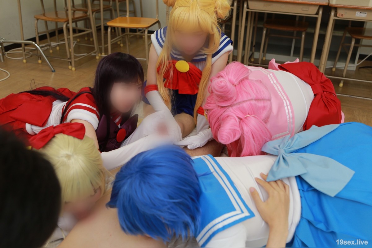 fc2-ppv 1848004 【美少女战士与大狂欢】6P代替月亮！在梦境中处女君的公鸡的惩罚 多次口交原始马鞍馅饼 Anicos Harlem {-视频截图-5