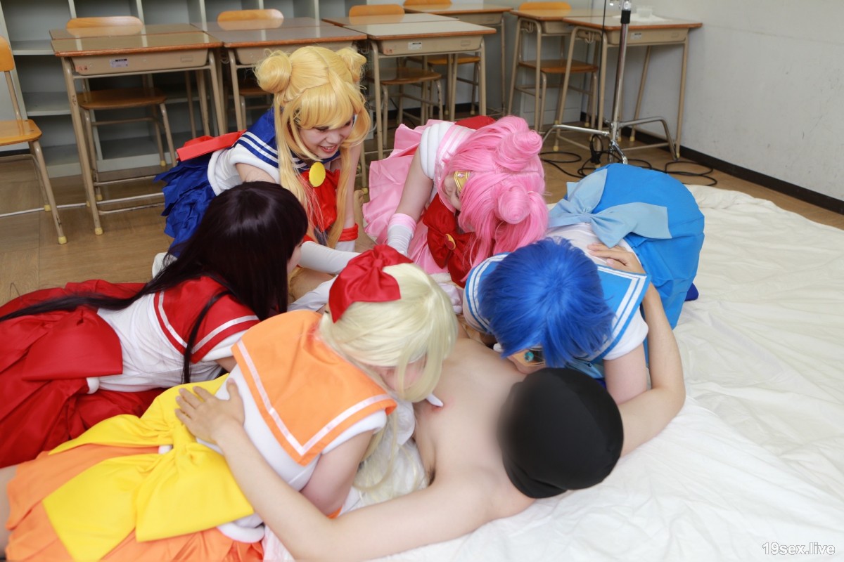 fc2-ppv 1848004 【美少女战士与大狂欢】6P代替月亮！在梦境中处女君的公鸡的惩罚 多次口交原始马鞍馅饼 Anicos Harlem {-视频截图-6